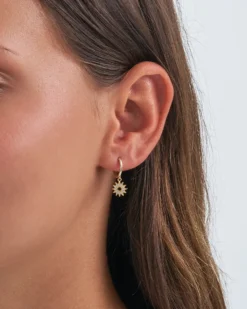 Bijou Brigitte Ohrringe Gold|Silver Crystals>Creolen - Sparkling Sun gold