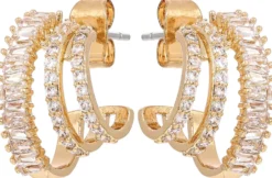 Bijou Brigitte Creolen|Ohrringe Gold>Creolen - Sparkling Triplet gold