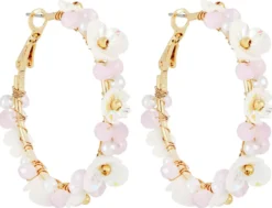 Bijou Brigitte Creolen|Blumenschmuck>Creolen - Spring Dream rosa