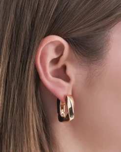 Bijou Brigitte Creolen|Chunky Hoops>Creolen - Statement Twist gold