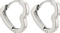 Bijou Brigitte Creolen|Für Bestimmte Personen>Creolen - Steel Hearts silber