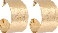 Bijou Brigitte Creolen|Ohrringe Gold>Creolen - Textured Shine gold