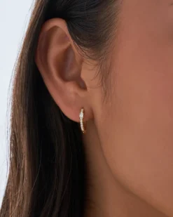 Bijou Brigitte Silver Crystals|Creolen>Creolen - Timeless Catch gold
