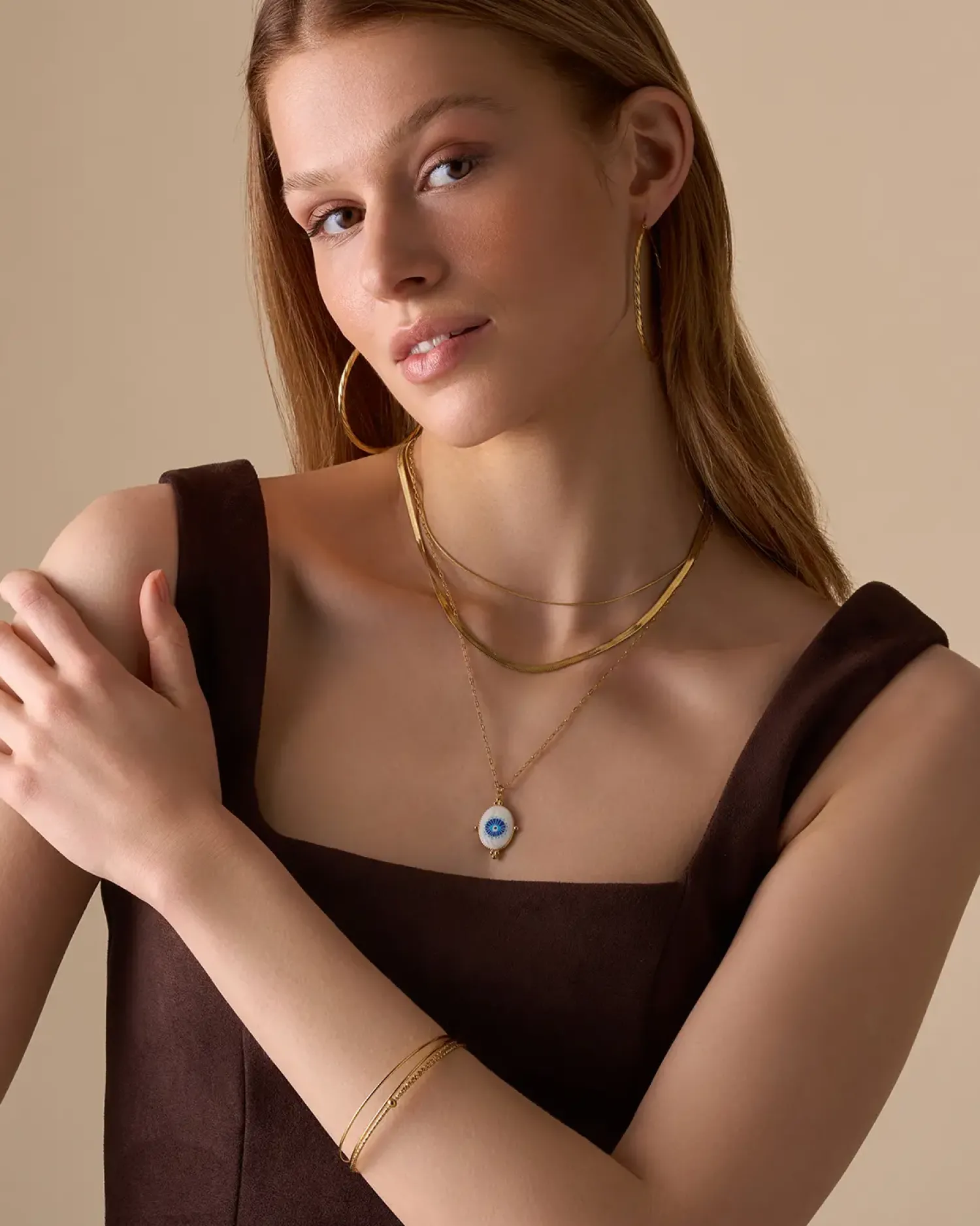 Bijou Brigitte Edelstahlschmuck In Gold|Creolen>Creolen - Timeless Twist gold