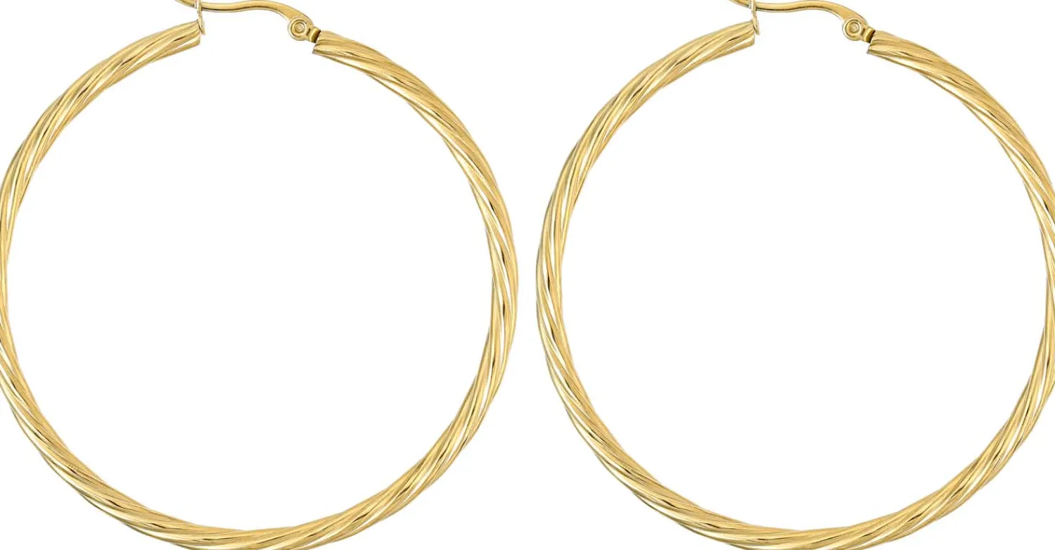 Bijou Brigitte Edelstahlschmuck In Gold|Creolen>Creolen - Timeless Twist gold