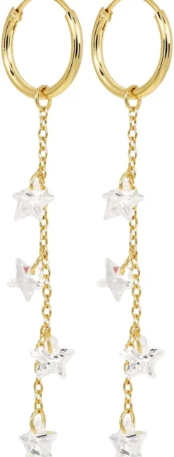 Bijou Brigitte Ohrringe Gold|Silver Crystals>Creolen - Tiny Stars gold