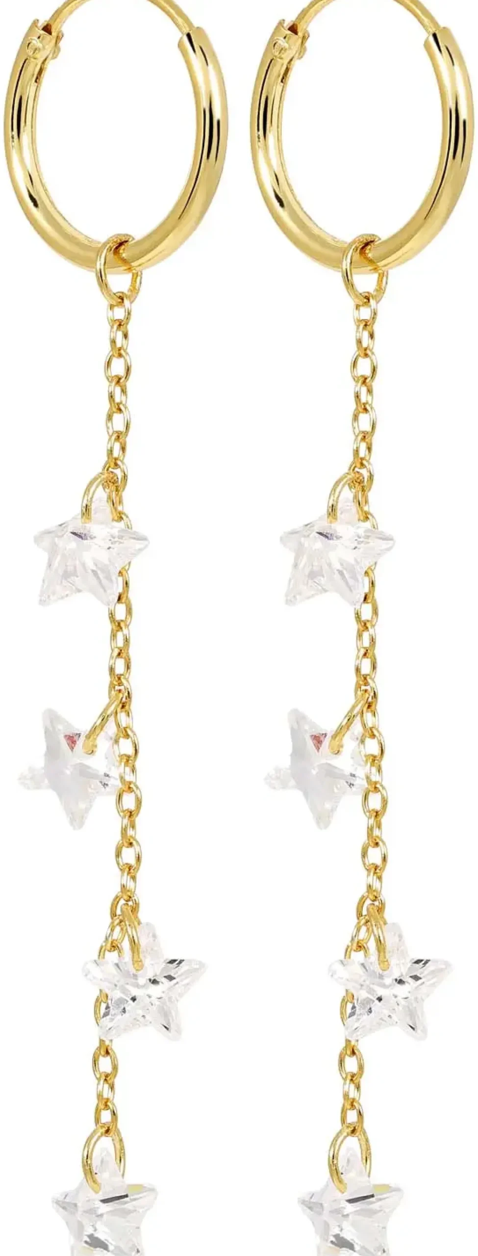 Bijou Brigitte Ohrringe Gold|Silver Crystals>Creolen - Tiny Stars gold