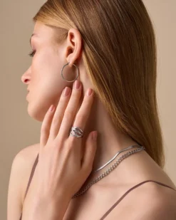 Bijou Brigitte Creolen|Edelstahlohrringe>Creolen - Trendy Silver silber