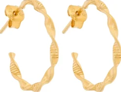 Bijou Brigitte Creolen|Ohrringe 925Er Silber>Creolen - Twisted Eyecatcher gold