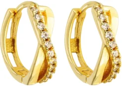 Bijou Brigitte Silver Crystals|Creolen>Creolen - Twisted Night gold
