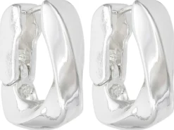 Bijou Brigitte Creolen|Chunky Hoops>Creolen - Twisted Statement silber