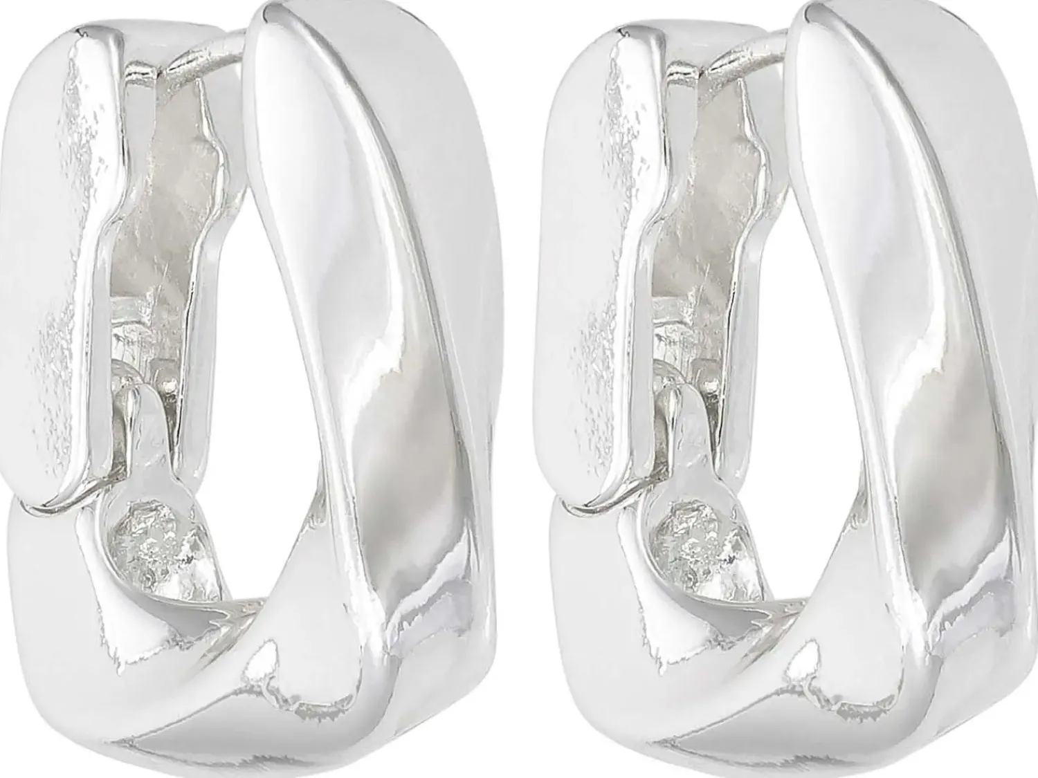 Bijou Brigitte Creolen|Chunky Hoops>Creolen - Twisted Statement silber