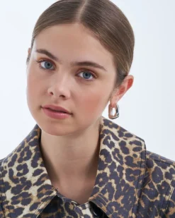 Bijou Brigitte Creolen|Chunky Hoops>Creolen - Twisted Statement silber