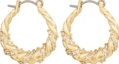 Bijou Brigitte Creolen|Ohrringe Gold>Creolen - Twisted Twinkle gold