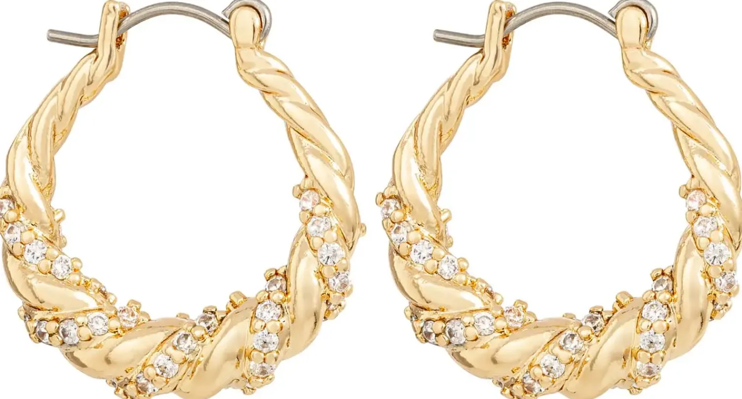 Bijou Brigitte Creolen|Ohrringe Gold>Creolen - Twisted Twinkle gold