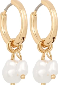 Bijou Brigitte Perlenschmuck|Creolen>Creolen - Two Pearls gold, weiß