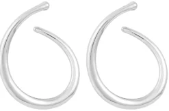 Bijou Brigitte Creolen>Creolen - Waved Silver silber