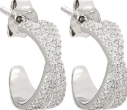 Bijou Brigitte Creolen|Ohrringe 925Er Silber>Creolen - Zirkonia Twist silber