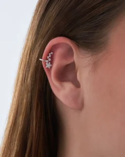 Bijou Brigitte Ohrringe 925Er Silber|Silver Crystals>Earcuff - Floral Spark silber