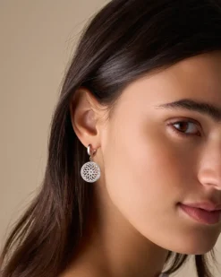 Bijou Brigitte Creolen|Edelstahlohrringe>Edelstahl Ohrringe - Sweet Bloom silber