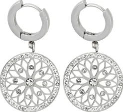 Bijou Brigitte Creolen|Edelstahlohrringe>Edelstahl Ohrringe - Sweet Bloom silber