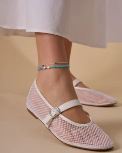 Bijou Brigitte Fußkettchen>Fußkettchen - Blue Sequins blau, silber
