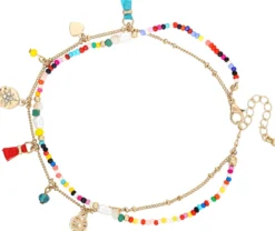 Bijou Brigitte Fußkettchen>Fußkettchen - Colorful Pearls mehrfarbig