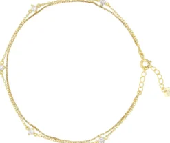 Bijou Brigitte Fußkettchen>Fußkettchen - Delight Zirkonia gold
