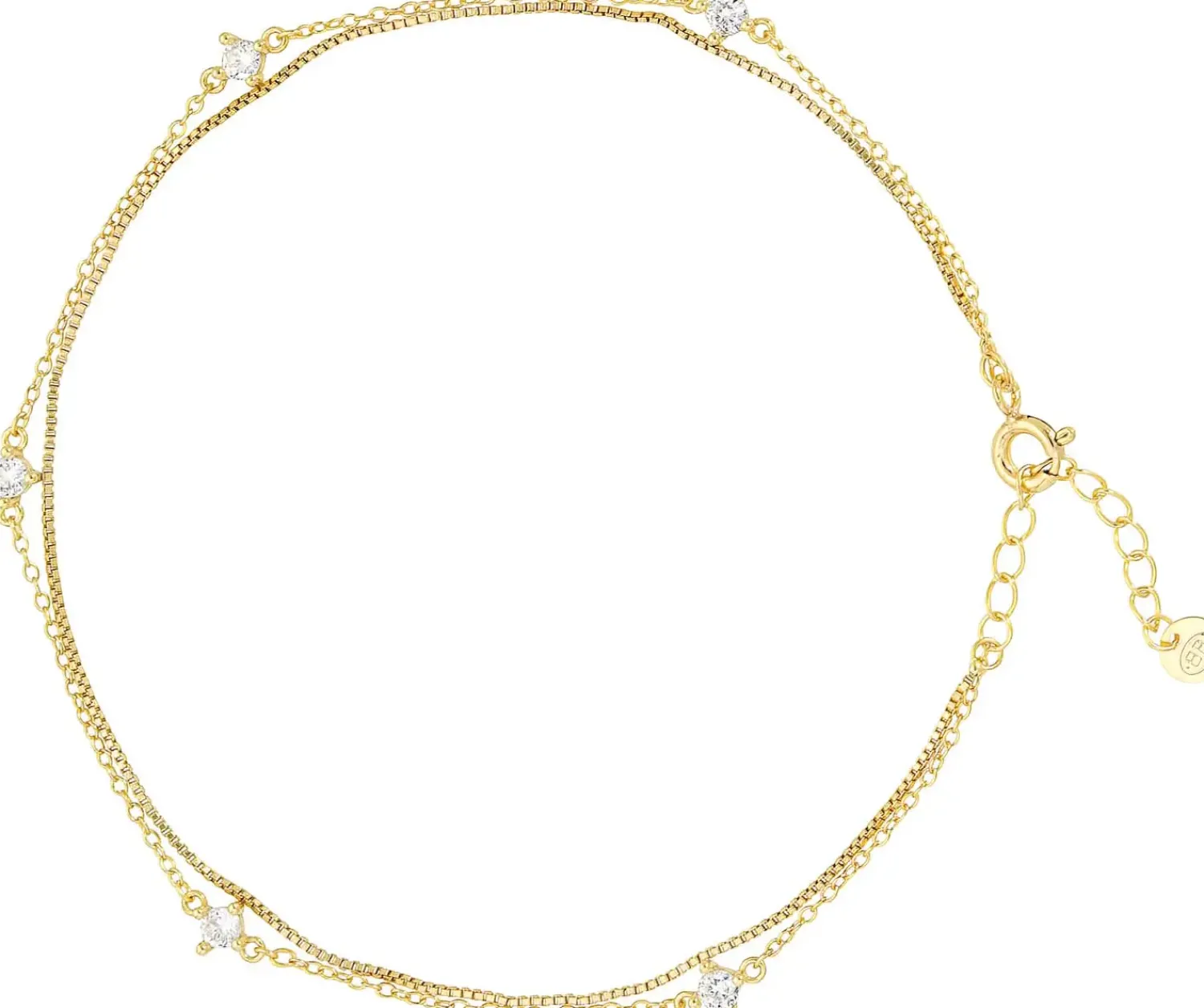 Bijou Brigitte Fußkettchen>Fußkettchen - Delight Zirkonia gold
