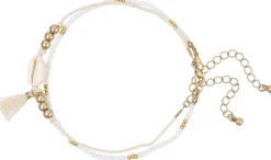 Bijou Brigitte Fußkettchen|Muschelschmuck>Fußkettchen-Set - Beach Vibe beige, weiß