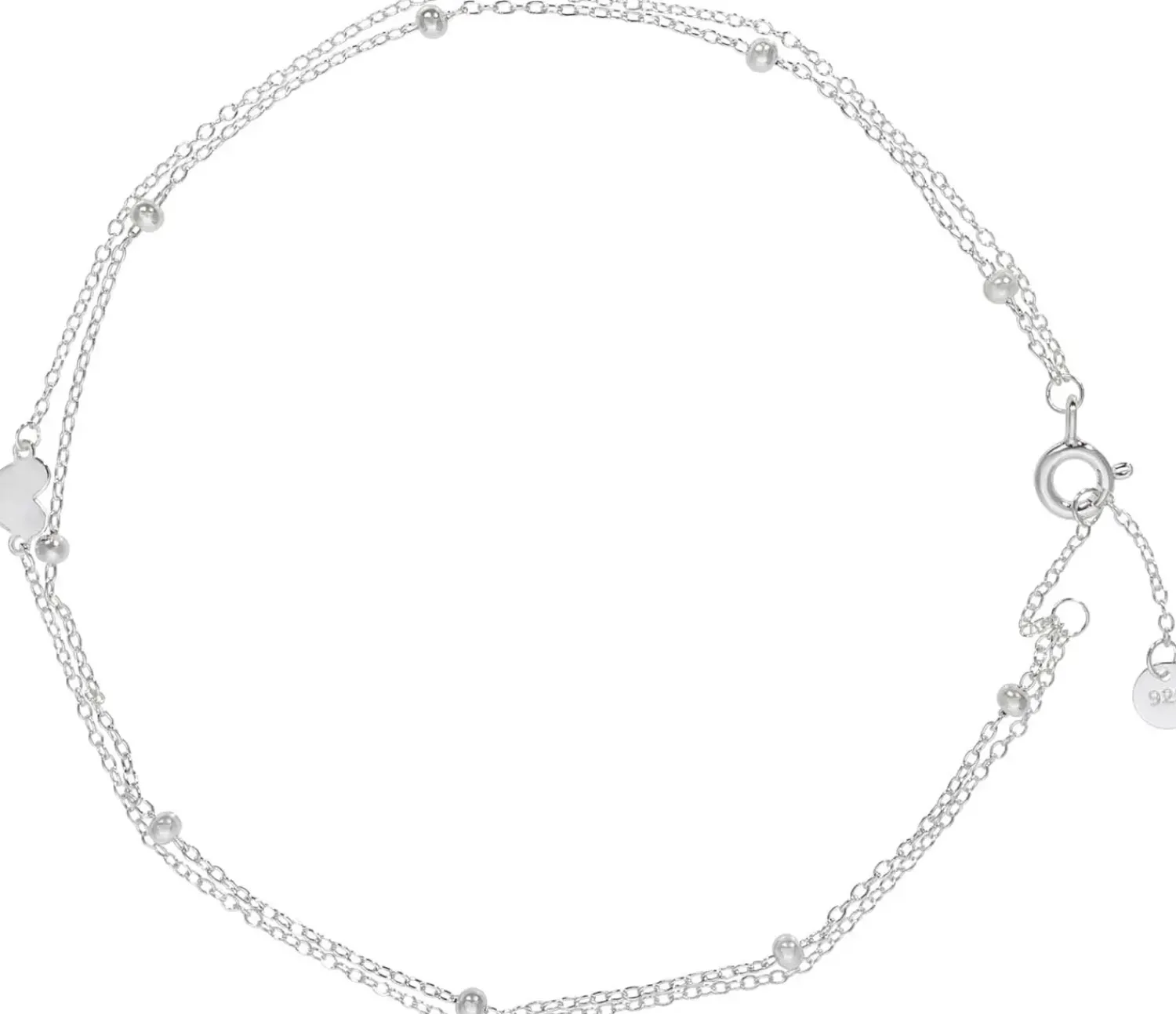 Bijou Brigitte Fußkettchen>Fußkettchen - Simple Heart silber