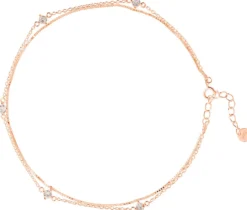 Bijou Brigitte Fußkettchen>Fußkettchen - Timeless Zirkonia roségold
