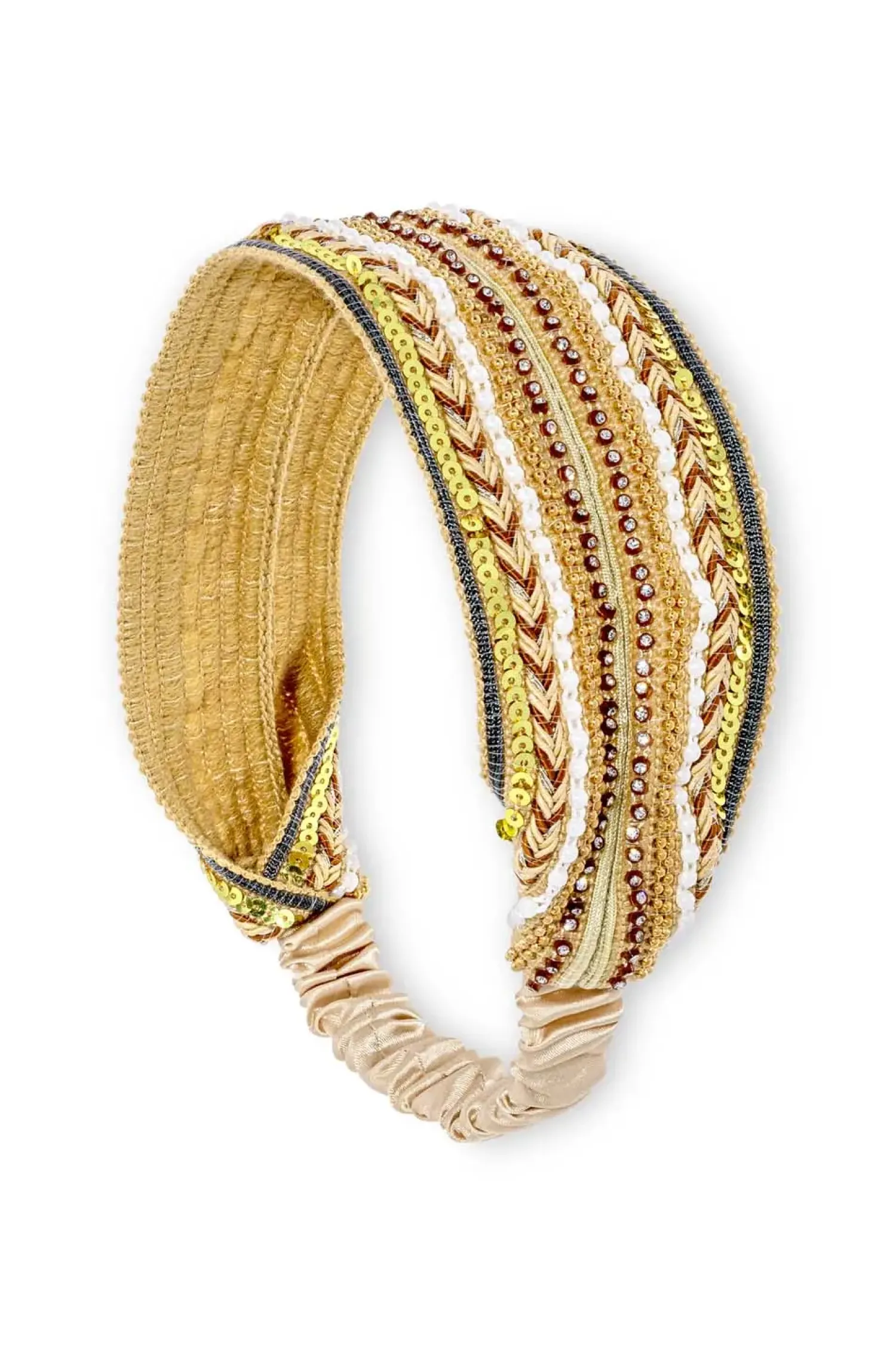 Bijou Brigitte Boho-Schmuck>Haarband - Boho Sparkle beige
