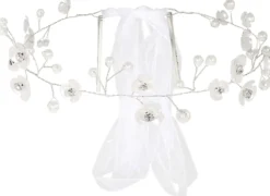 Bijou Brigitte Perlenschmuck|Brauthaarschmuck>Haarband - Perfect Flowers weiß, silber