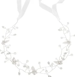 Bijou Brigitte Brauthaarschmuck|Brauthaarschmuck>Haarband - Silver Flowers silber