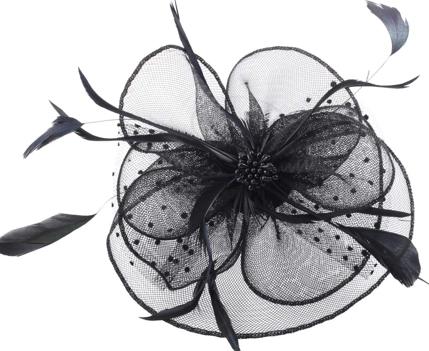 Bijou Brigitte Haarklammern>Haarclip - Feather Dots schwarz