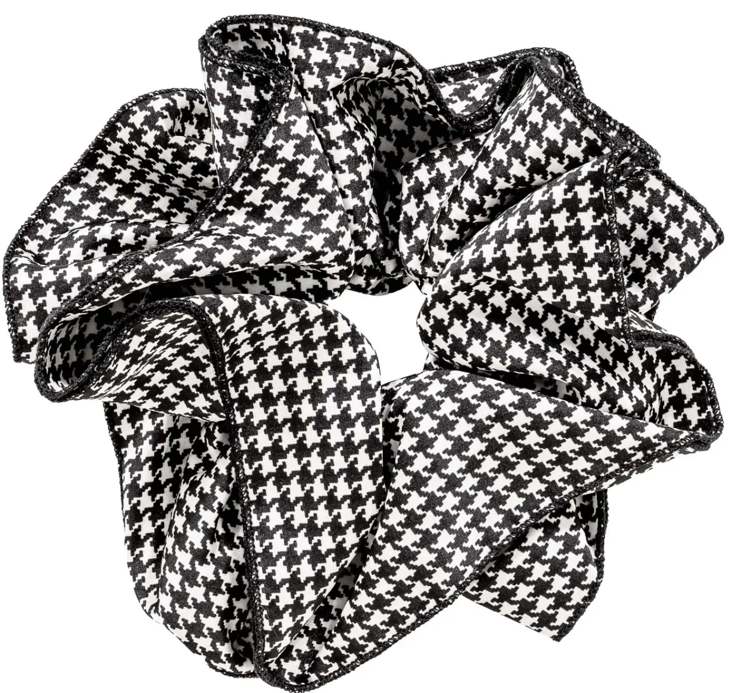 Bijou Brigitte Scrunchies>Haargummi - Checkered Classic schwarz, weiß