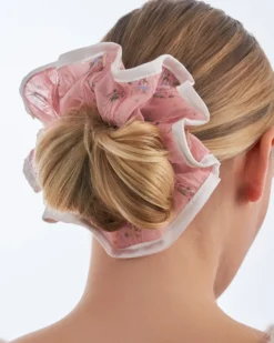 Bijou Brigitte Pastellschmuck|Scrunchies>Haargummi - Floral Print rosa