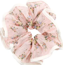 Bijou Brigitte Pastellschmuck|Scrunchies>Haargummi - Floral Print rosa