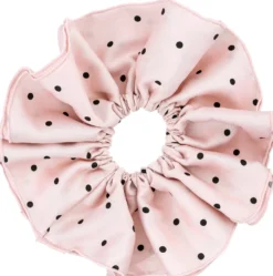 Bijou Brigitte Scrunchies>Haargummi - Rose Dots rosa