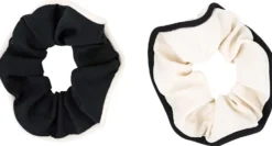 Bijou Brigitte Scrunchies>Haargummi-Set - Black White schwarz, weiß