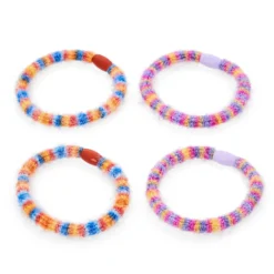 Bijou Brigitte Kinderschmuck>Haargummi-Set - Colorful Stripes mehrfarbig