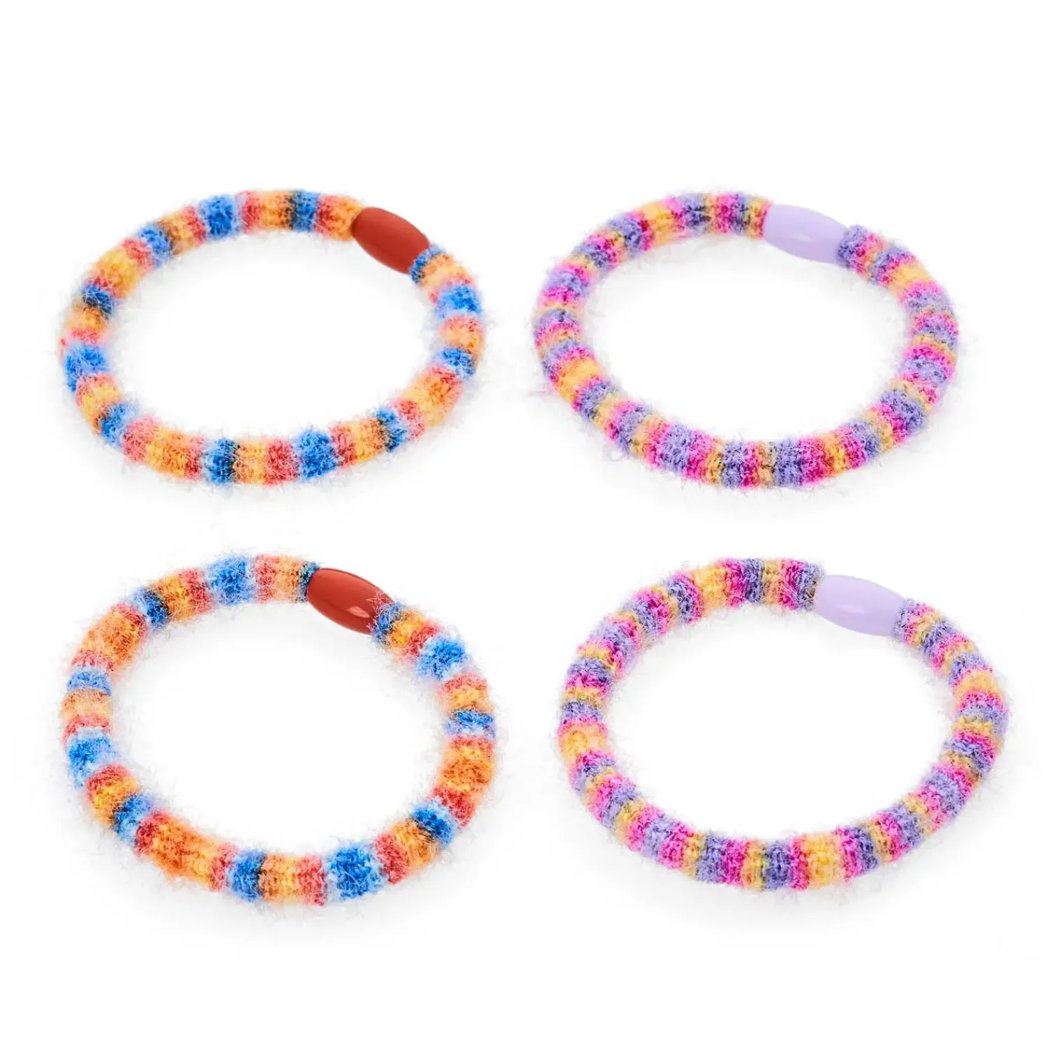 Bijou Brigitte Kinderschmuck>Haargummi-Set - Colorful Stripes mehrfarbig