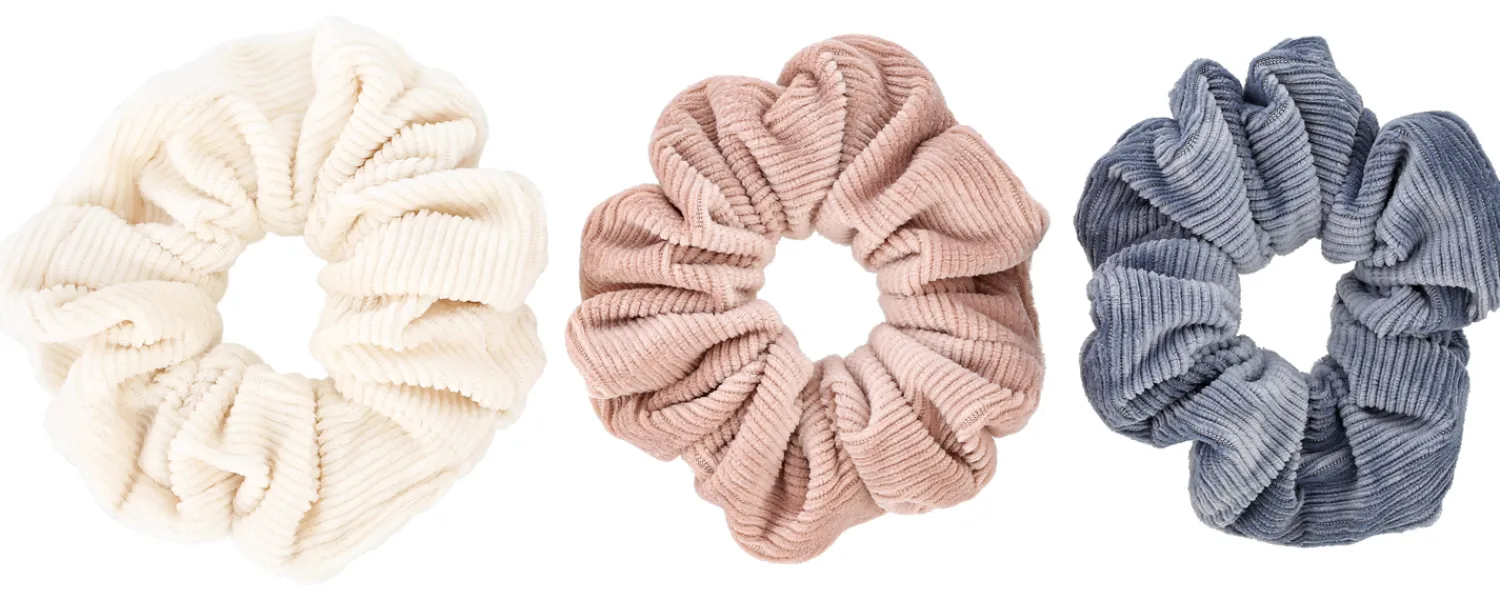 Bijou Brigitte Scrunchies>Haargummi-Set - Velvet Trio mehrfarbig
