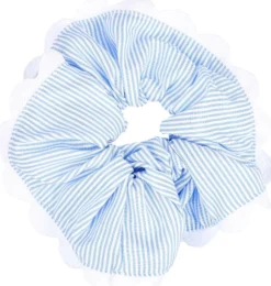 Bijou Brigitte Scrunchies>Haargummi - Striped Blue blau