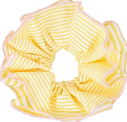 Bijou Brigitte Scrunchies>Haargummi - Striped Yellow gelb