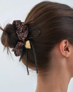 Bijou Brigitte Haarschleifen|Scrunchies>Haargummi - Wild Heart braun