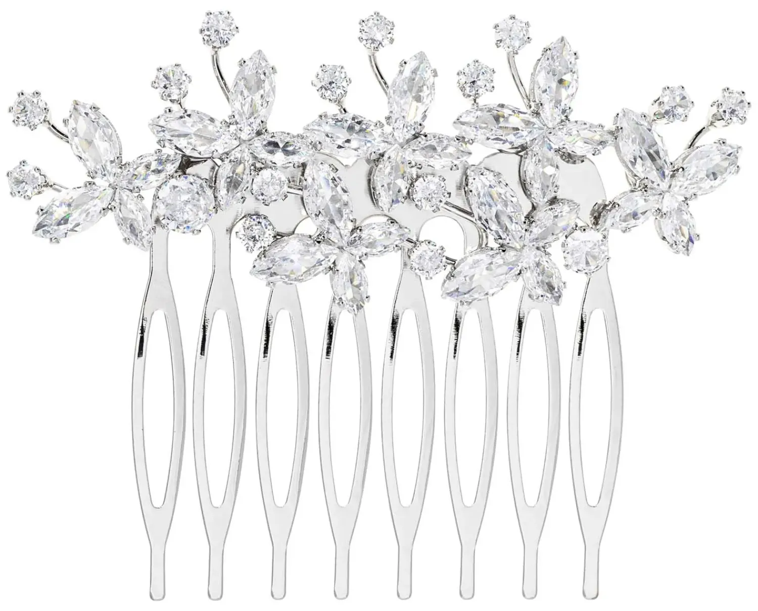 Bijou Brigitte Brauthaarschmuck|Brauthaarschmuck>Haarkamm - Elegant Leaves silber