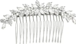 Bijou Brigitte Brauthaarschmuck|Brautschmuck>Haarkamm - Floral Gleam silber