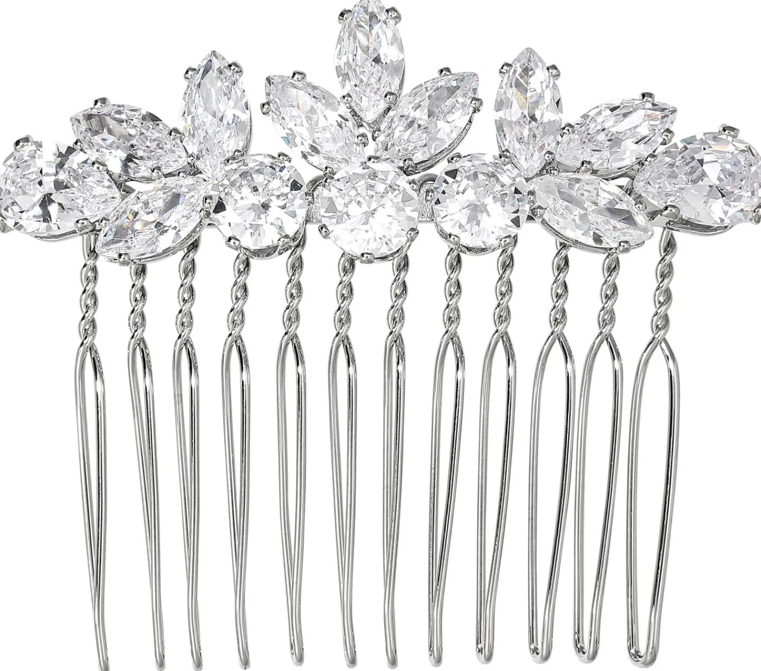 Bijou Brigitte Brauthaarschmuck|Brauthaarschmuck>Haarkamm - Glitter Girl silber